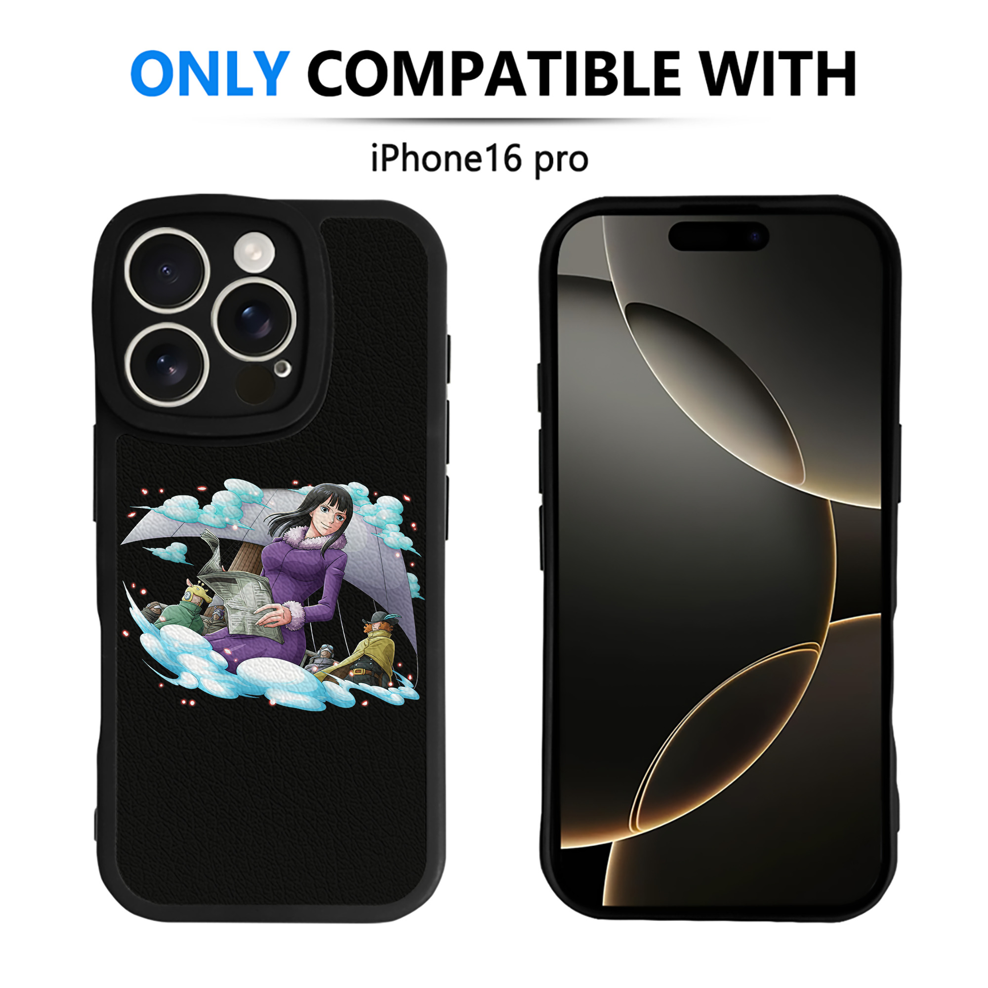 （画像用） ワンピース ニコ・ロビン ONE PIECE Nico Robin 【iPhone 16シリーズ対応】シリコンスマホケース（レザー調） 材質：シリコン